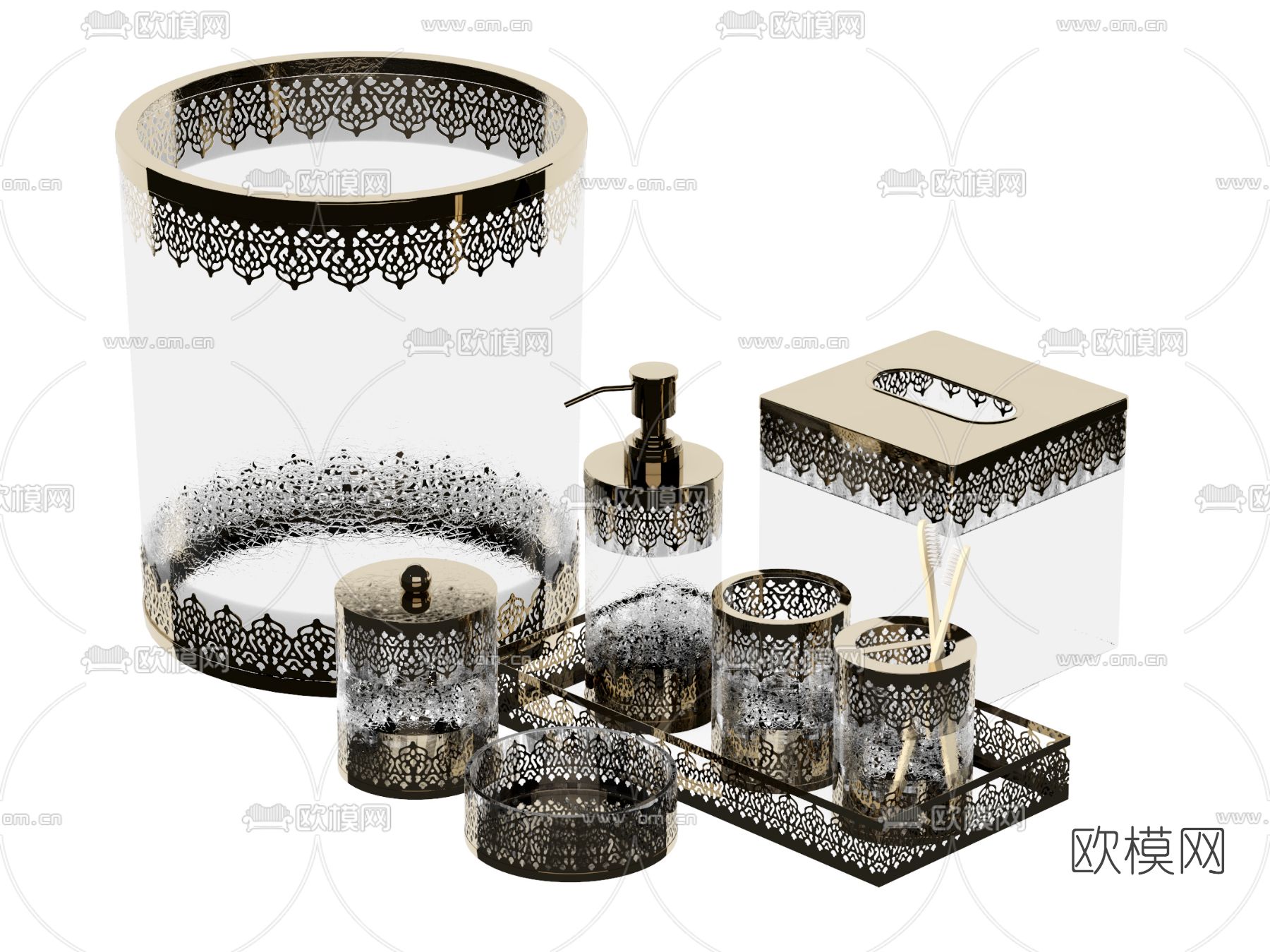 欧式洗涤用品3d模型下载