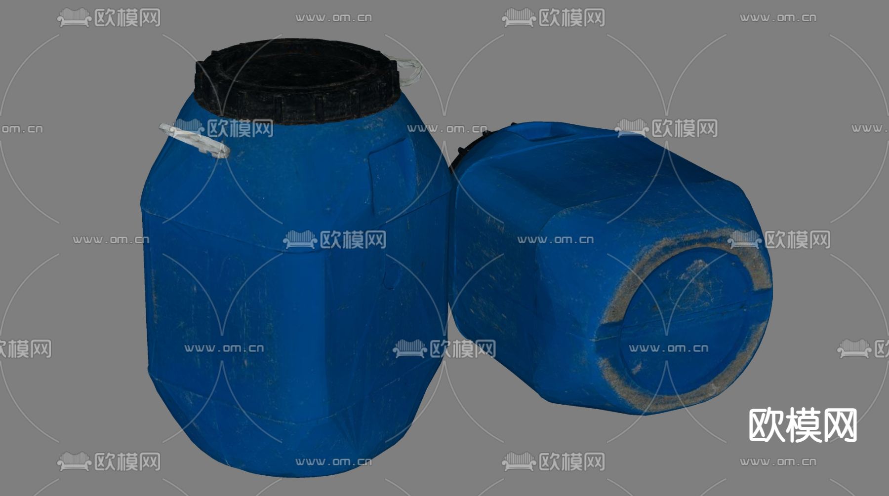 塑料桶 水桶 油漆桶su模型下载（渲染图2）
