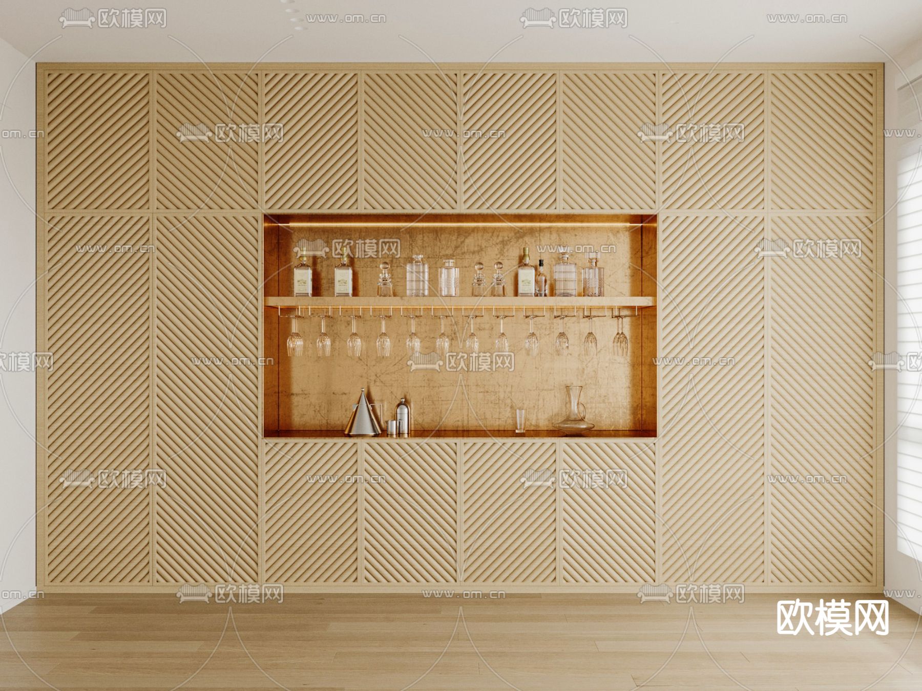 Kettal 储物柜 酒柜免费3d模型下载