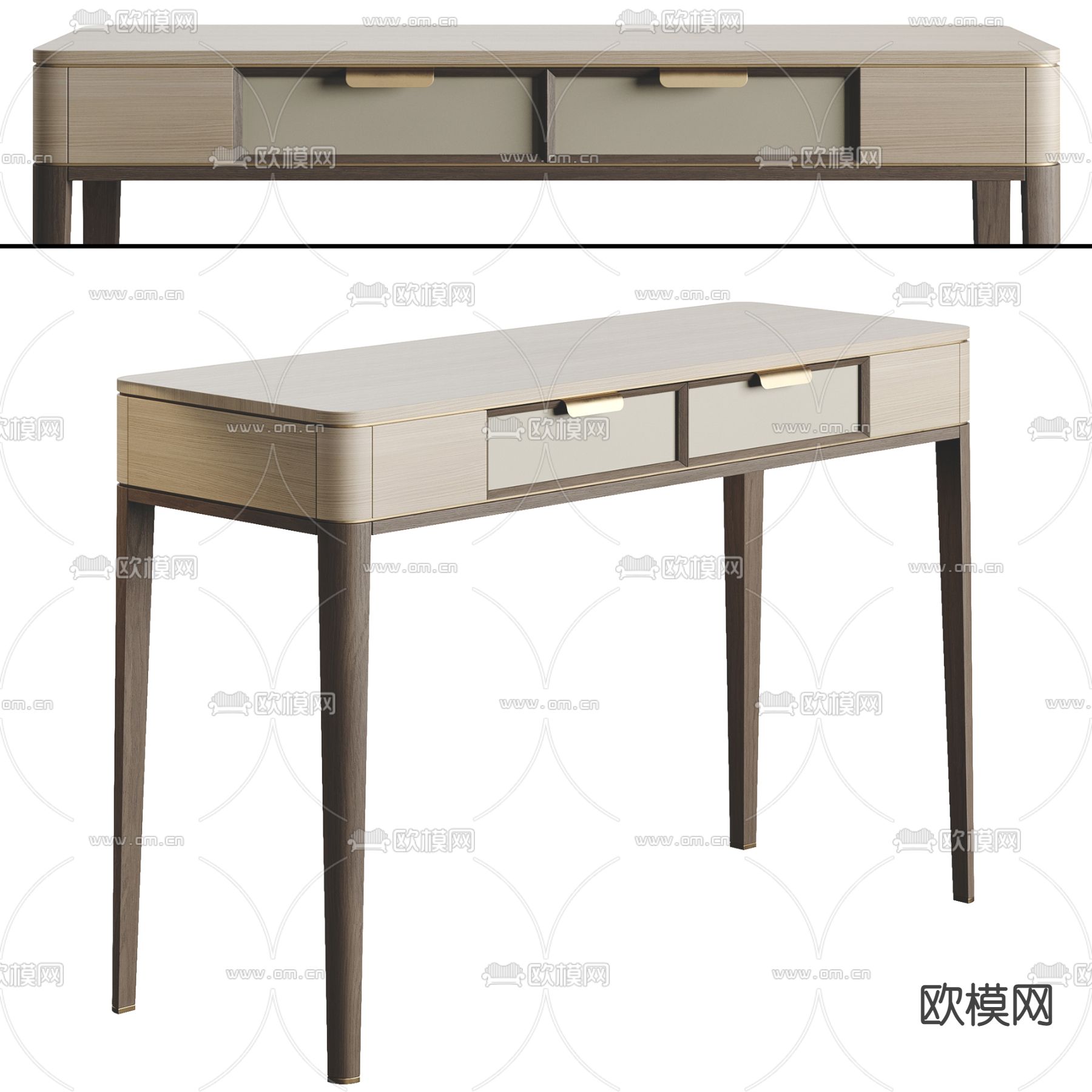 Poliform梳妆台 书桌3d模型下载