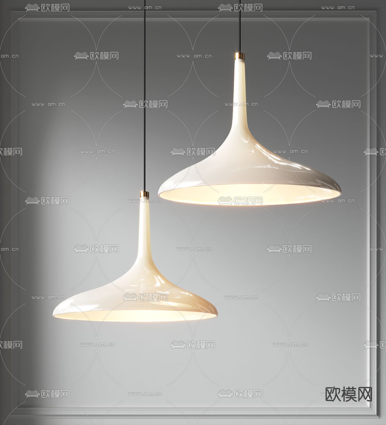 现代玻璃小吊灯3d模型下载