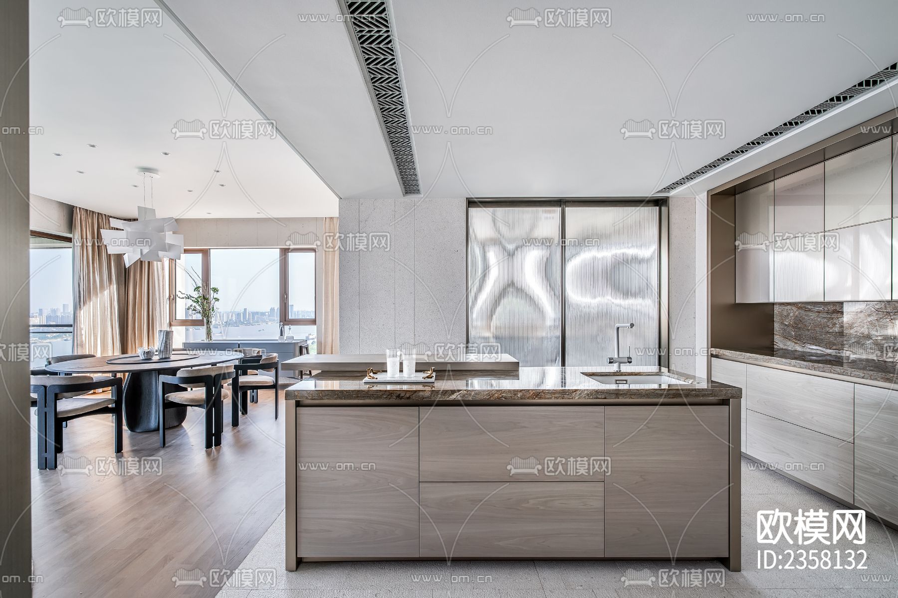 【HYY·D】武汉天地云廷CAD施工图下载（渲染图6）