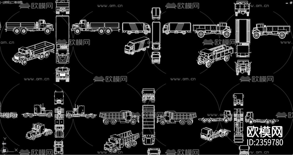 各種車(chē)輛cad圖庫(kù)下載(渲染圖4)