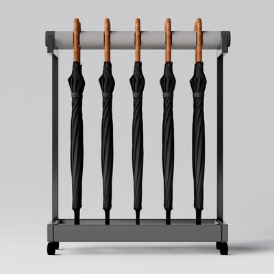  现代雨伞架 雨伞su模型 