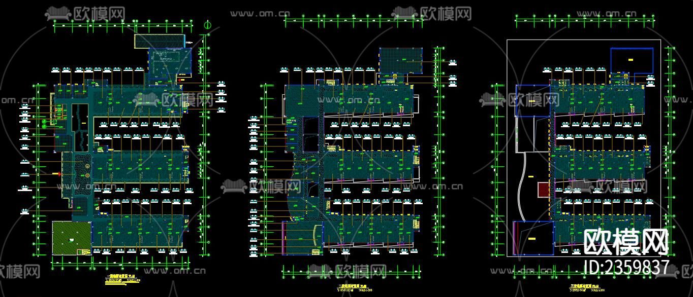全套幼儿园cad施工图下载（渲染图6）