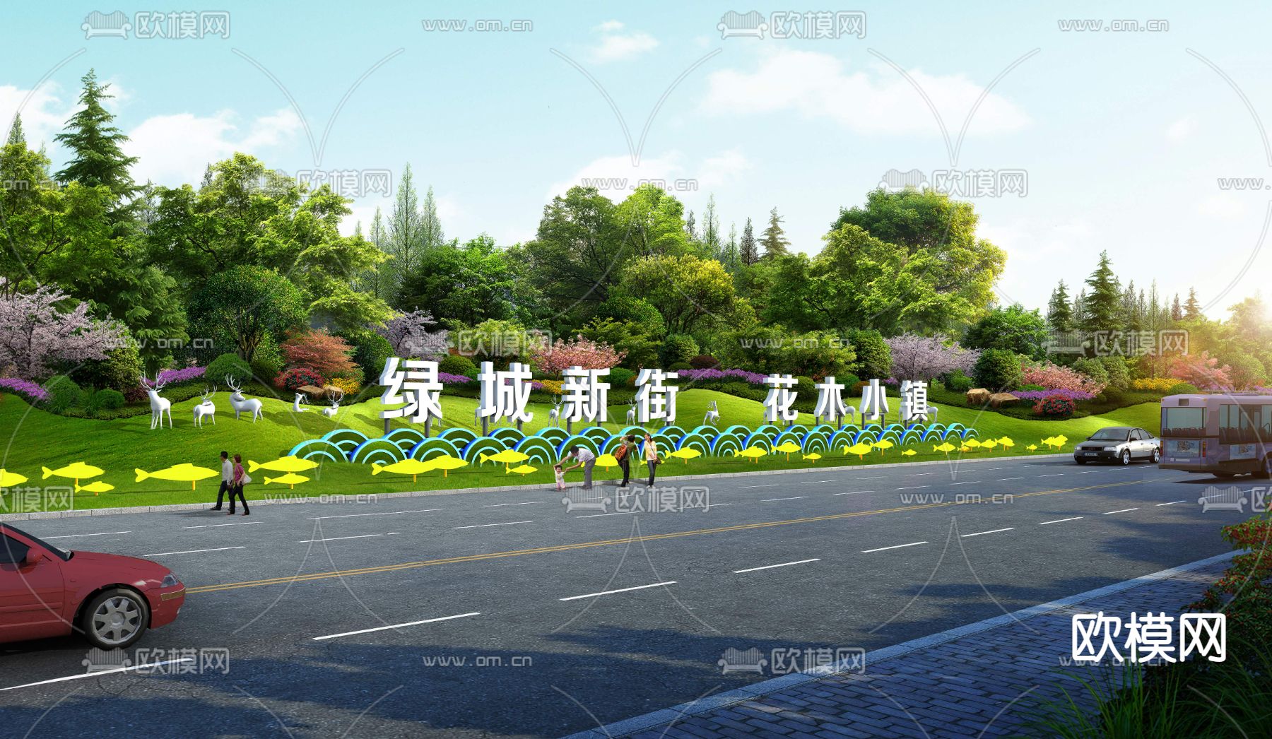 现代道路桥梁psd下载