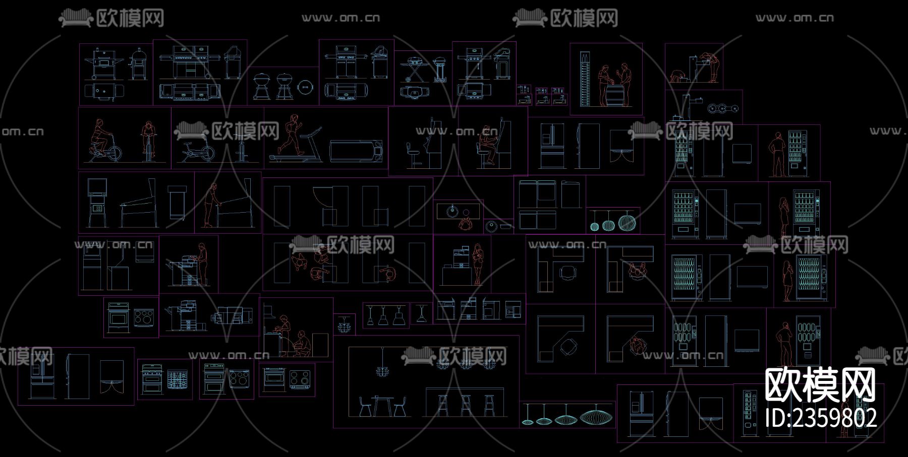 各种设备cad图库下载（渲染图4）