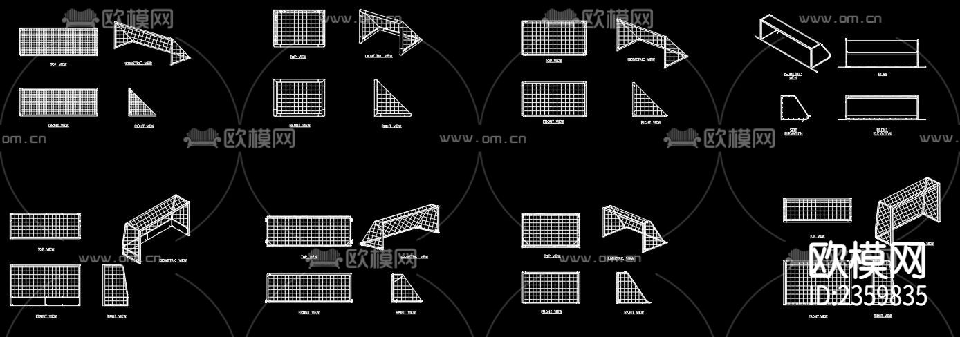 足球网cad图库下载（渲染图7）