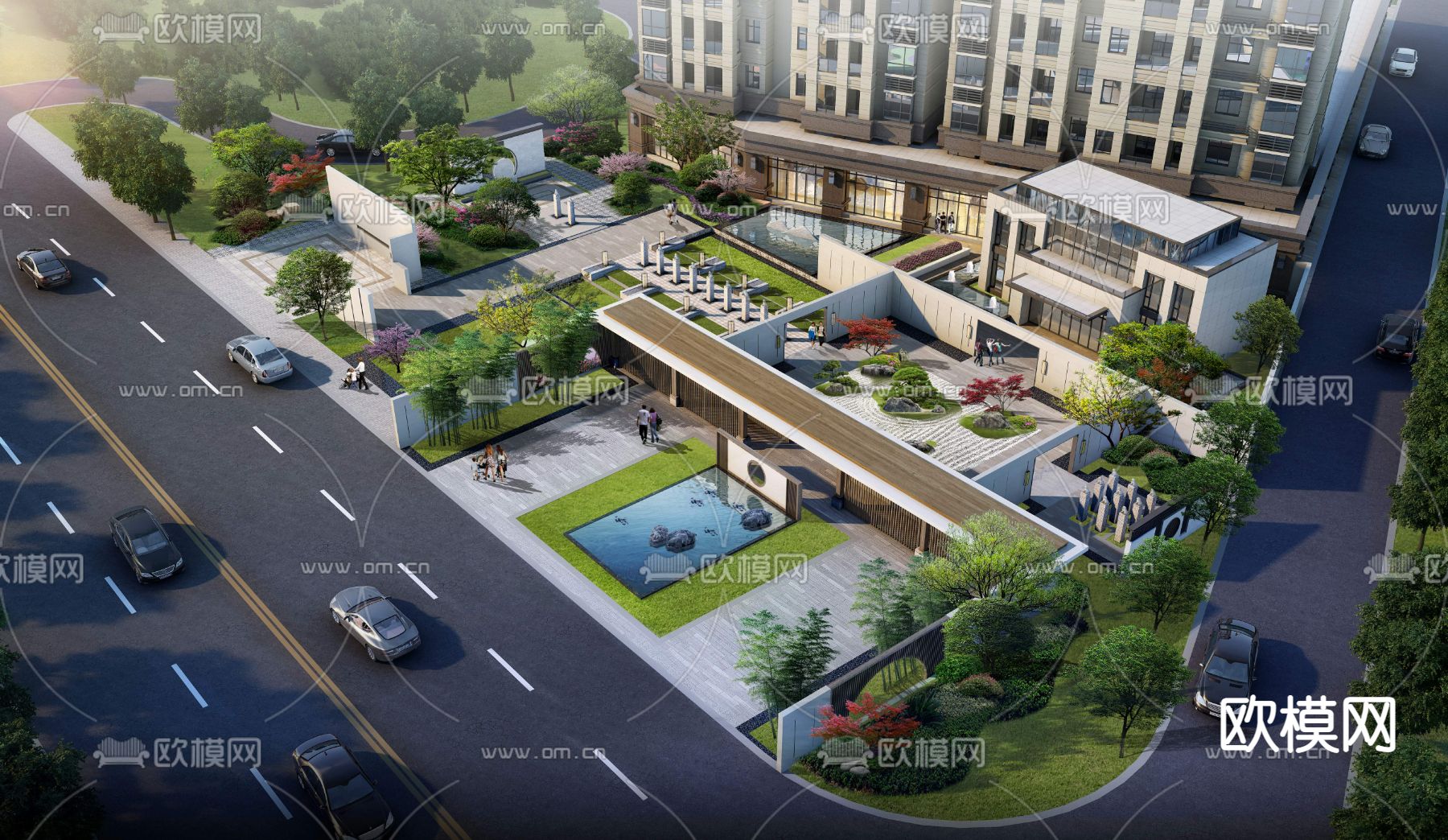 现代道路桥梁鸟瞰psd下载