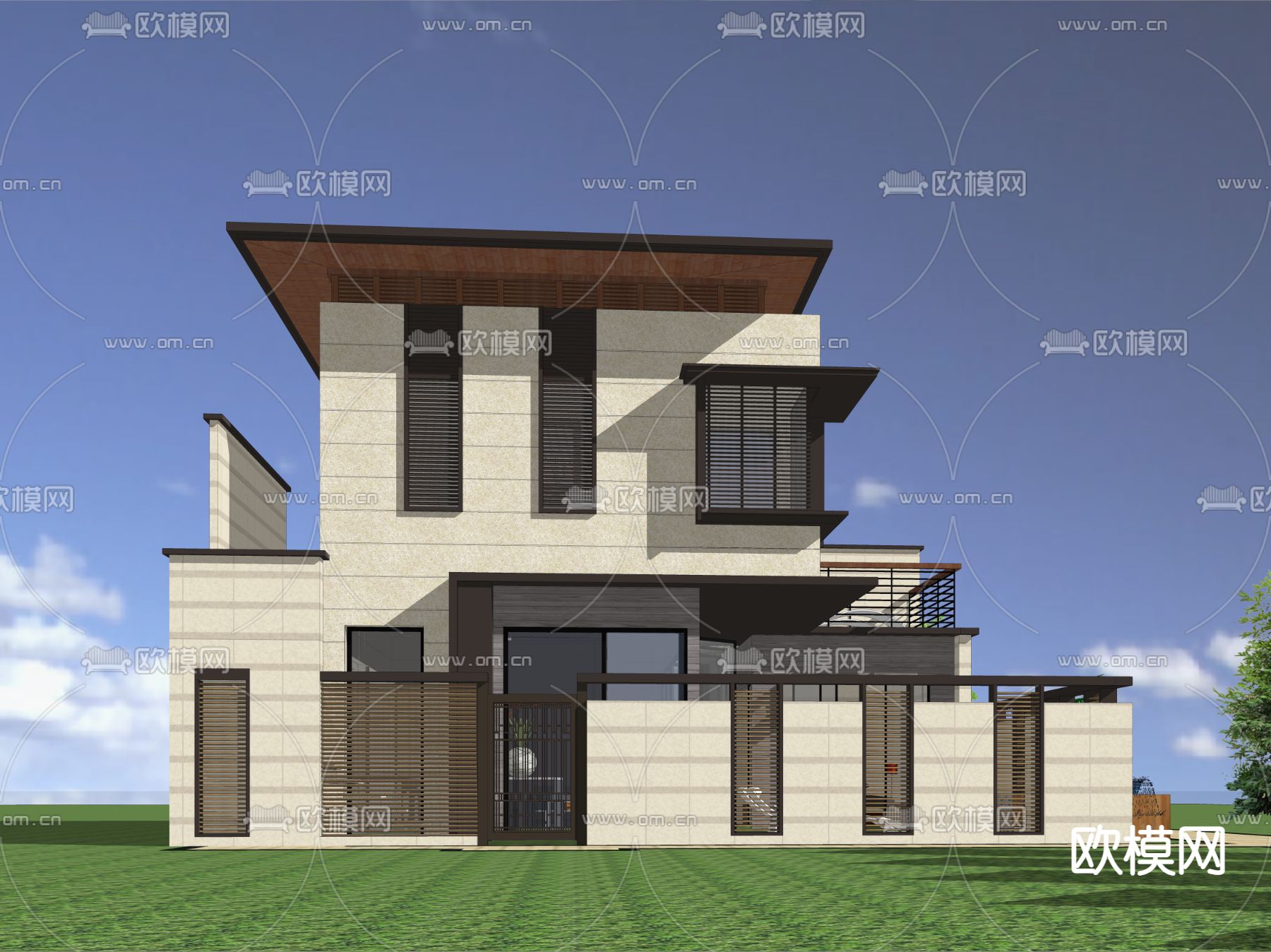 农民房 自建房 别墅外观su模型