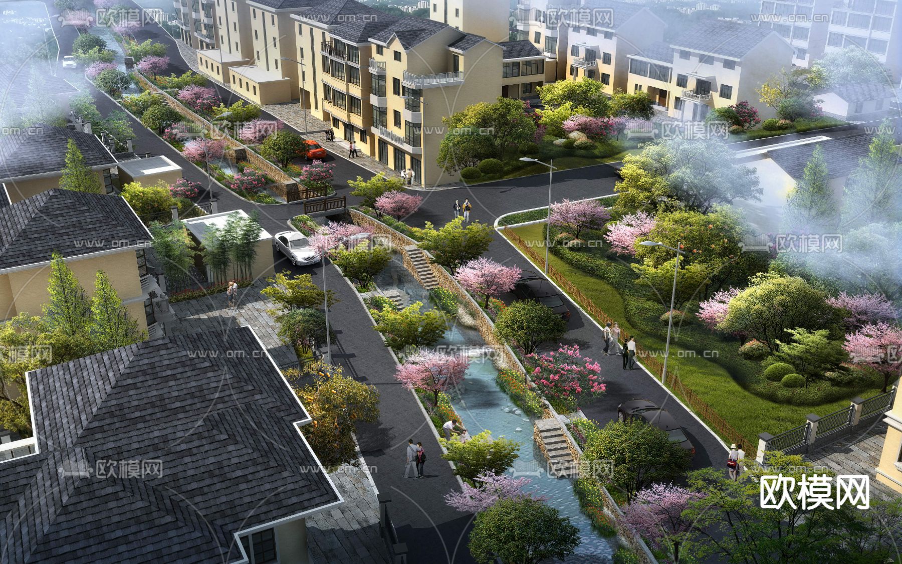 现代道路桥梁鸟瞰psd下载