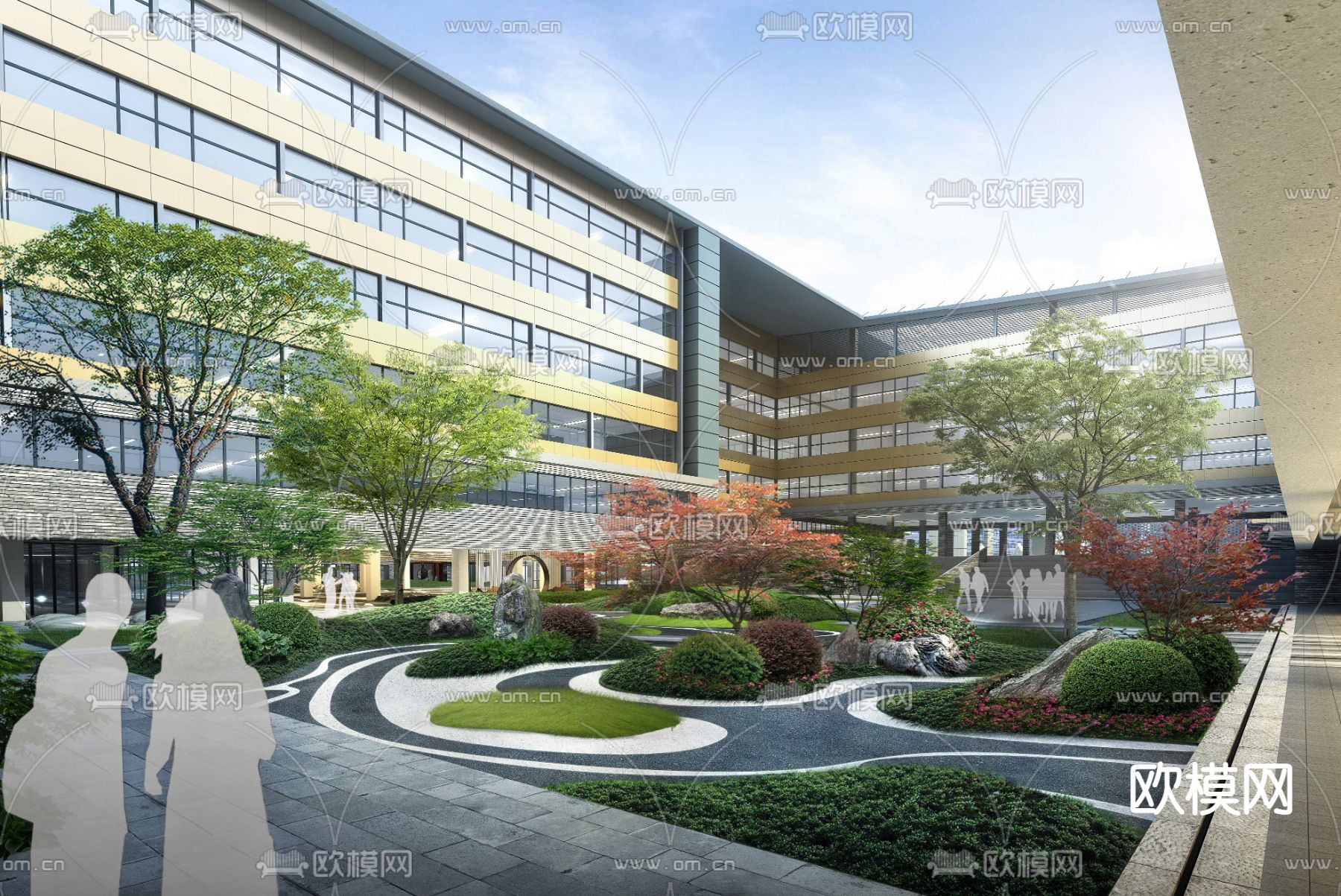 现代公园景观psd下载