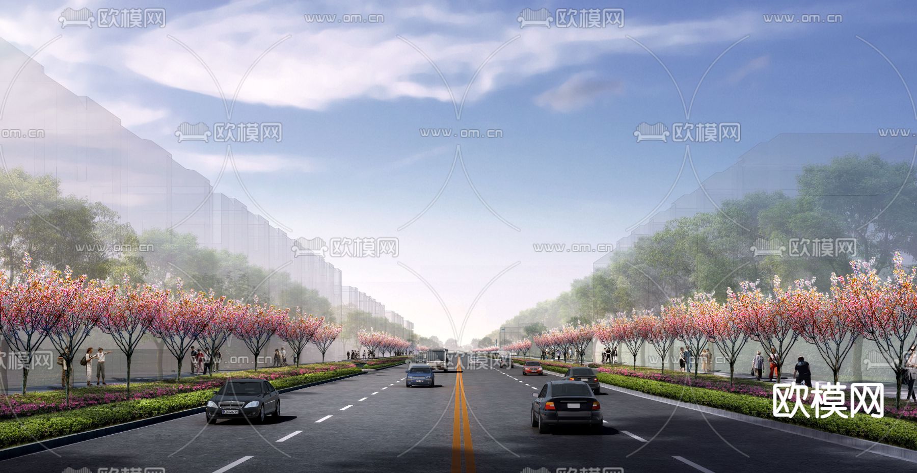 现代道路桥梁psd下载