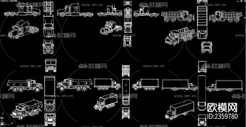 各種車(chē)輛cad圖庫(kù)下載(渲染圖2)
