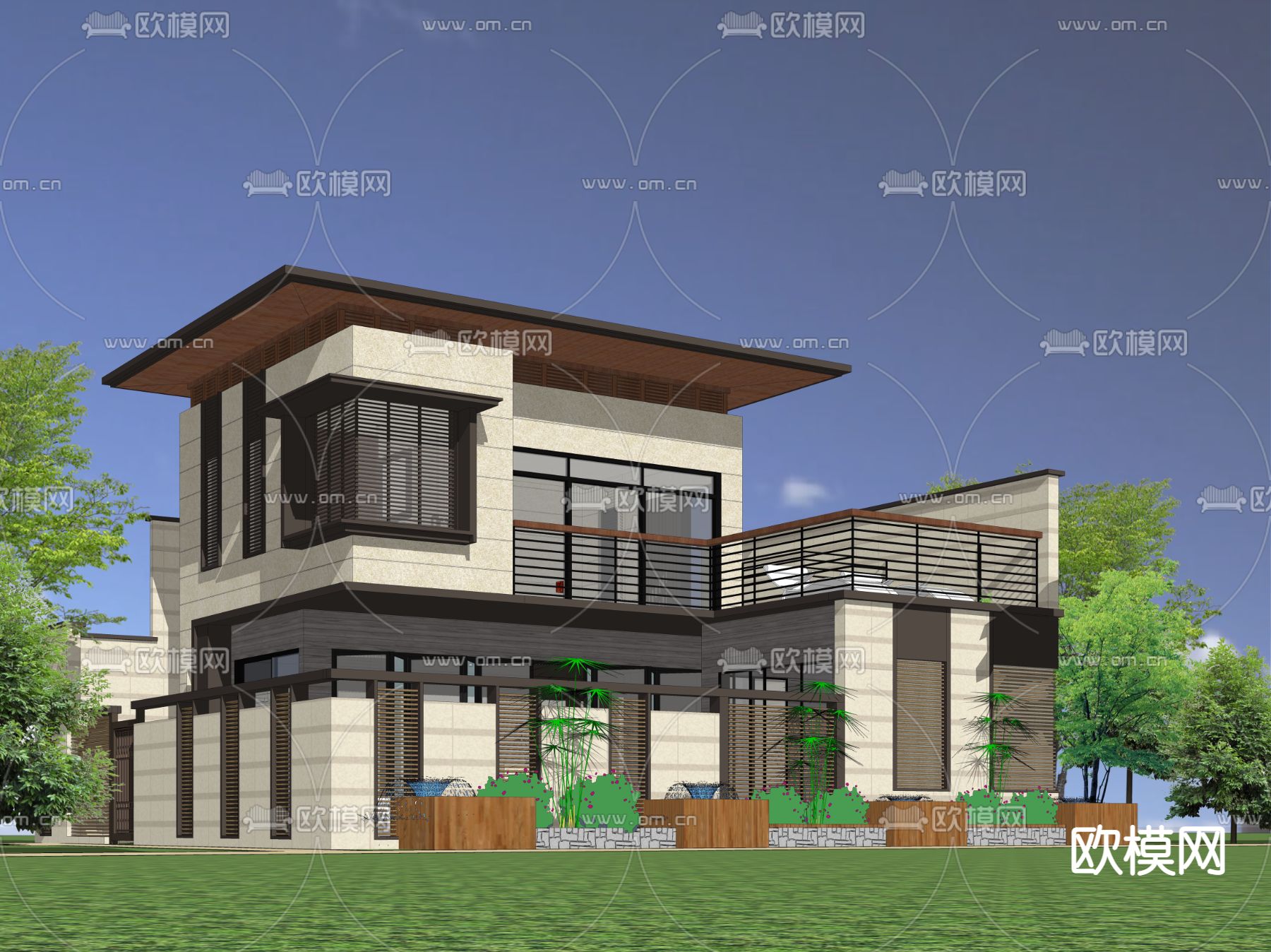 农民房 自建房 别墅外观su模型