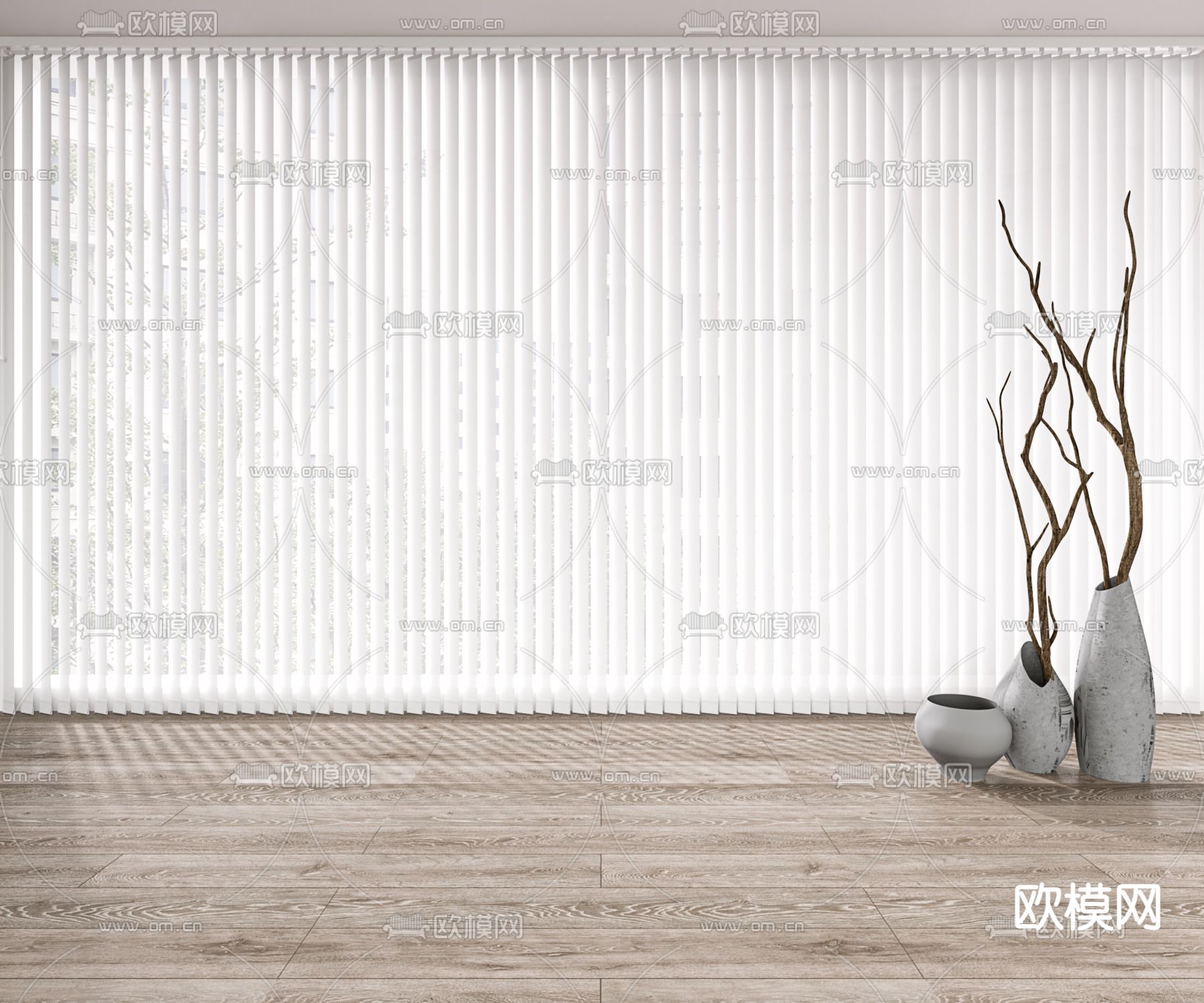 现代梦幻帘 窗帘3d模型下载_ID12191445_3dmax免费模型-欧模网