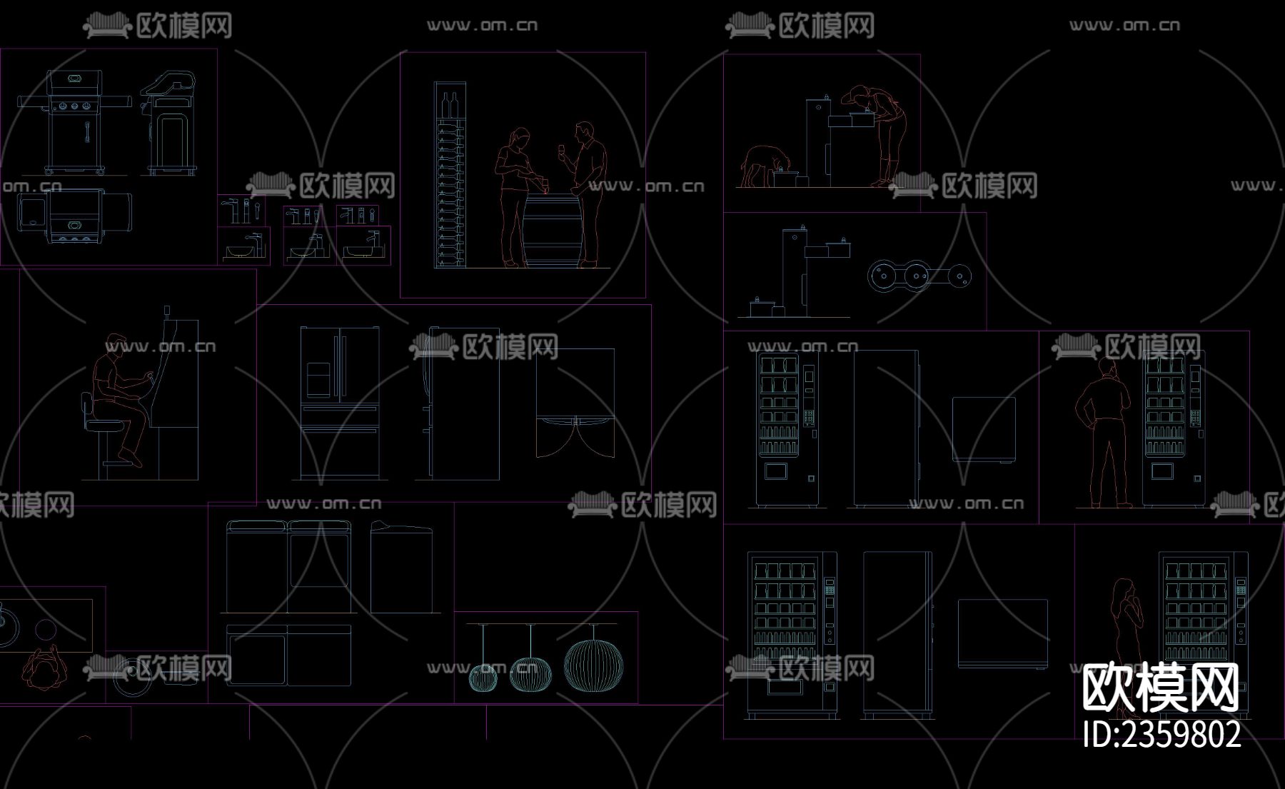 各种设备cad图库下载（渲染图5）