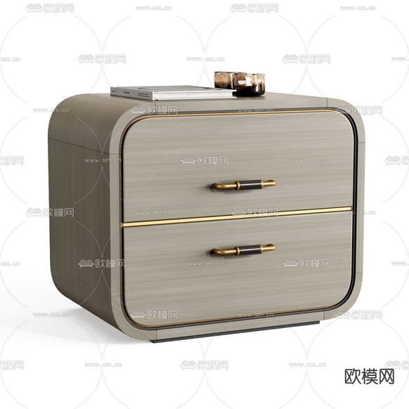 现代床头柜3d模型下载(渲染图3)