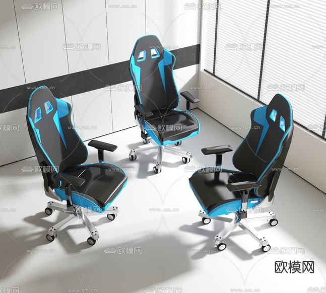 电竞椅 电玩椅3d模型下载
