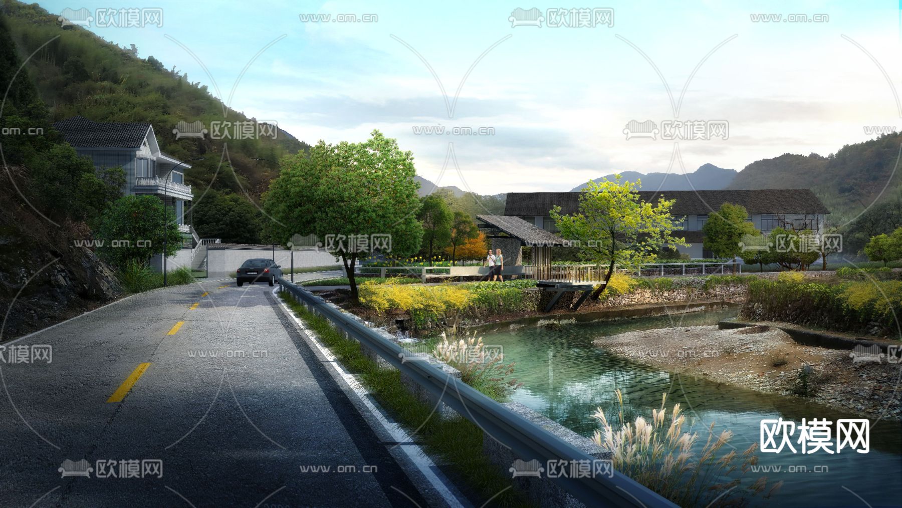 现代道路桥梁psd下载