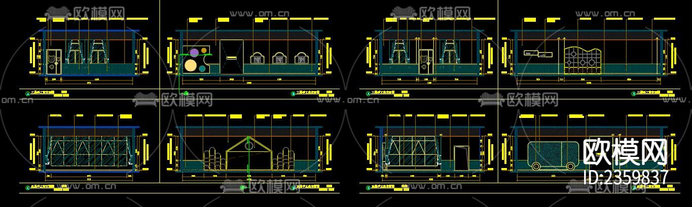 全套幼儿园cad施工图下载（渲染图9）