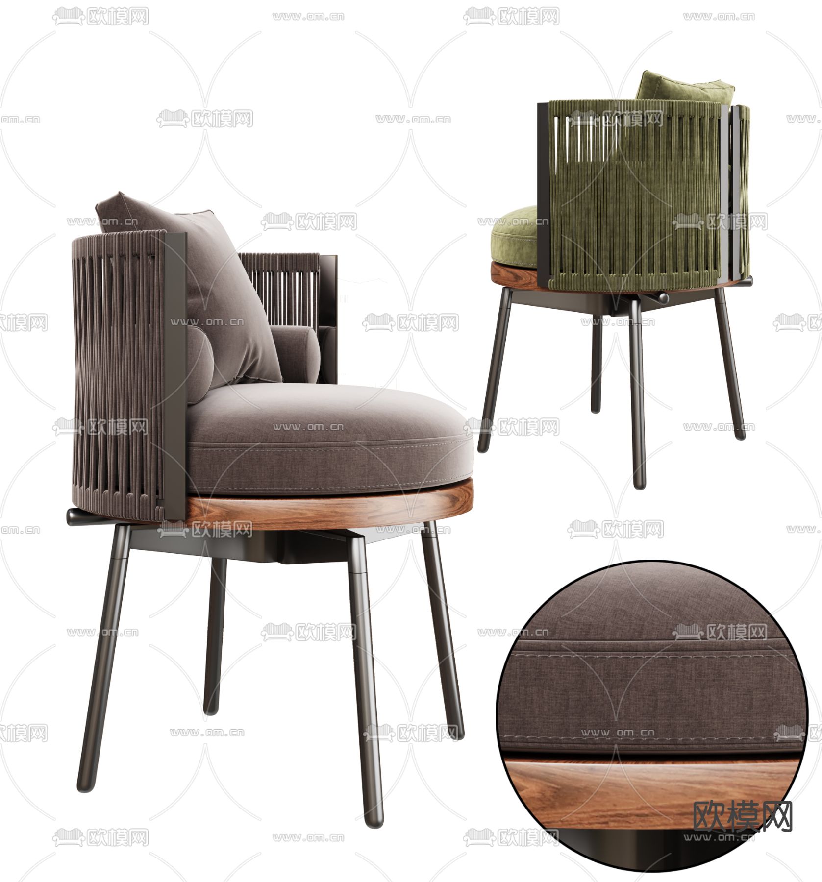 Pertica休闲椅子3d模型下载（渲染图1）