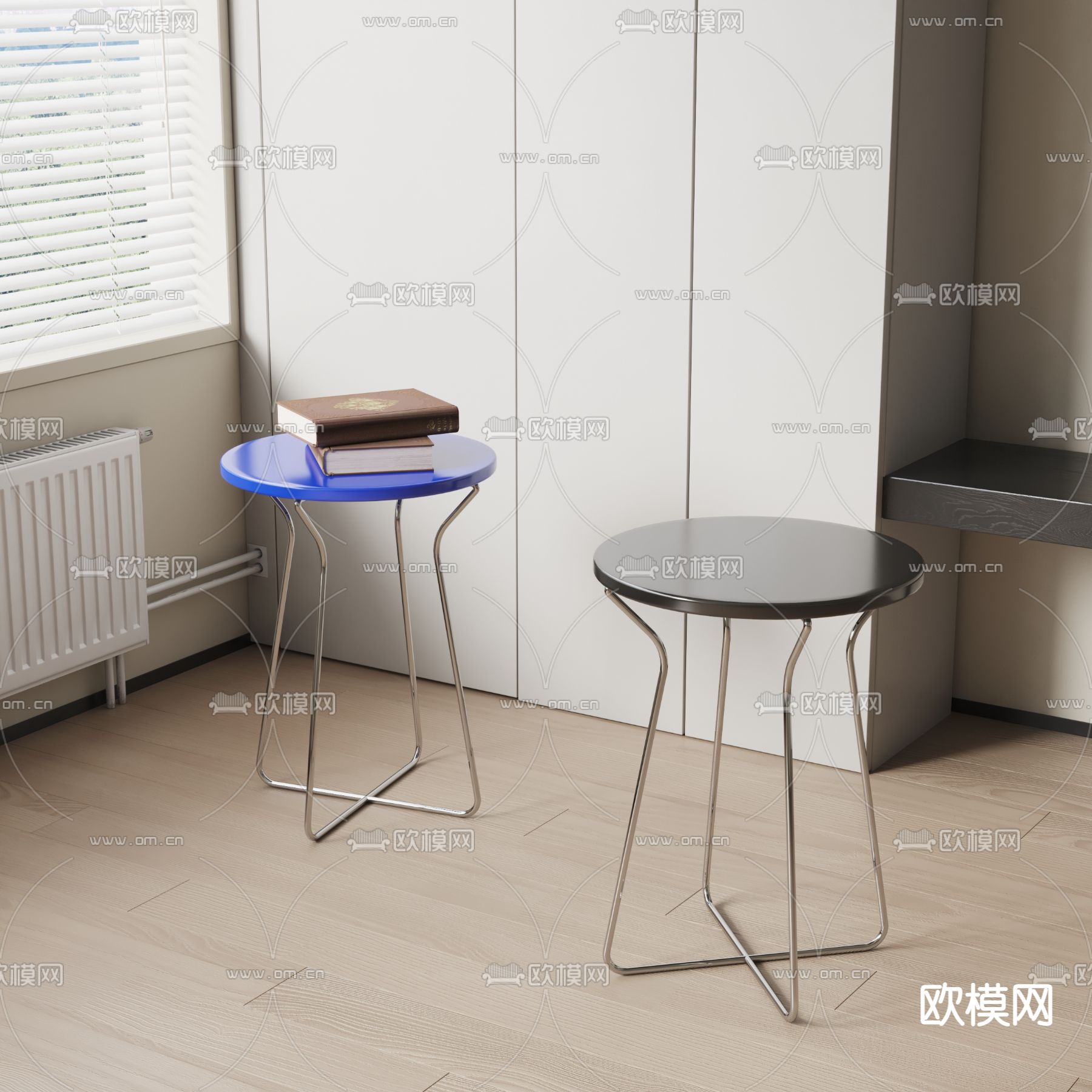 现代凳子su模型下载（渲染图1）