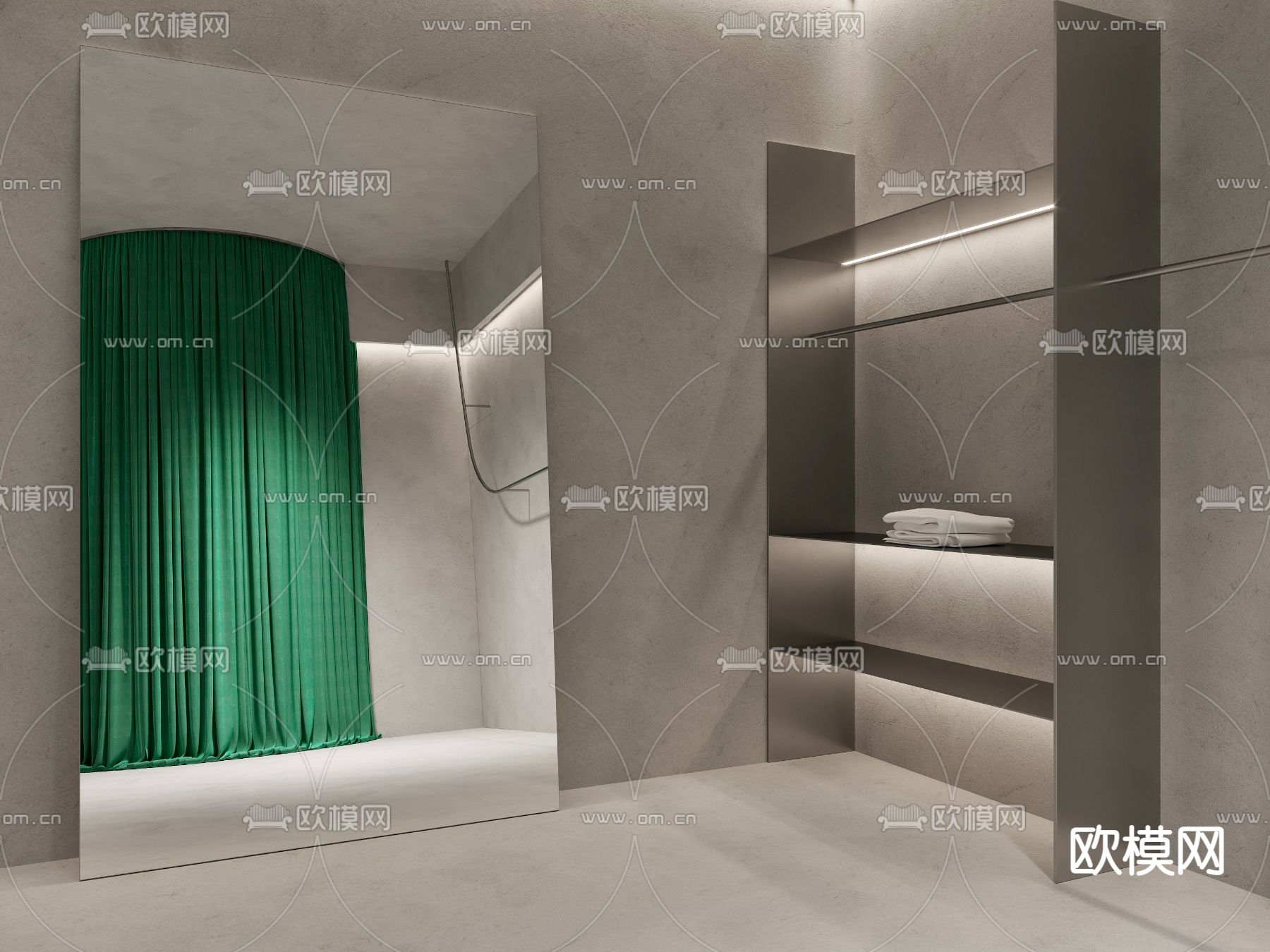 现代服装店 女装店3d模型下载（渲染图2）