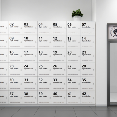  现代健身房洗浴储物柜su模型 