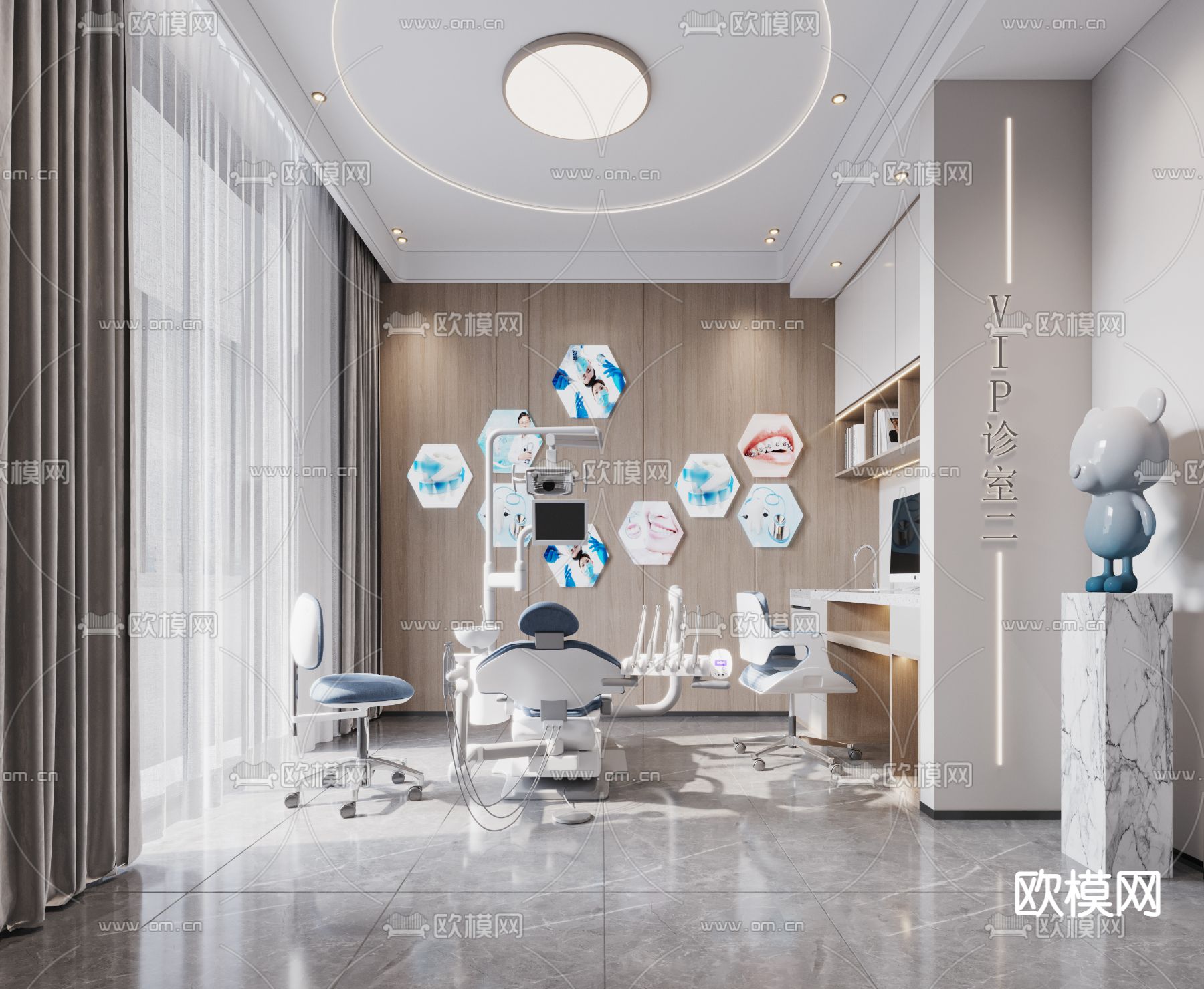 现代牙科诊所 手术室3d模型下载