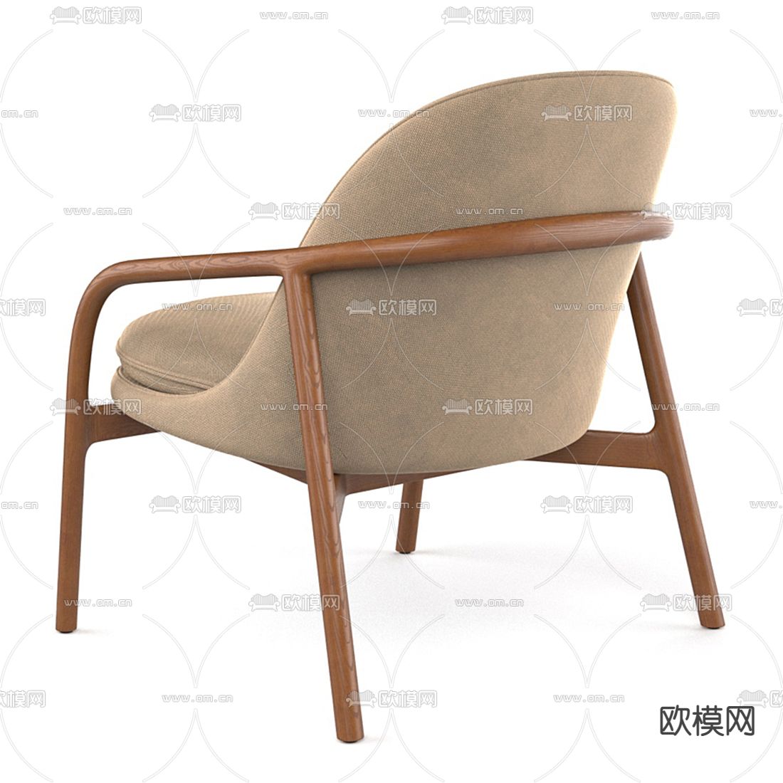 北欧休闲椅子3d模型下载（渲染图2）