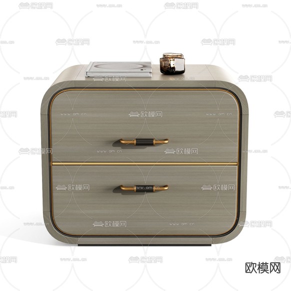 现代床头柜3d模型下载(渲染图2)