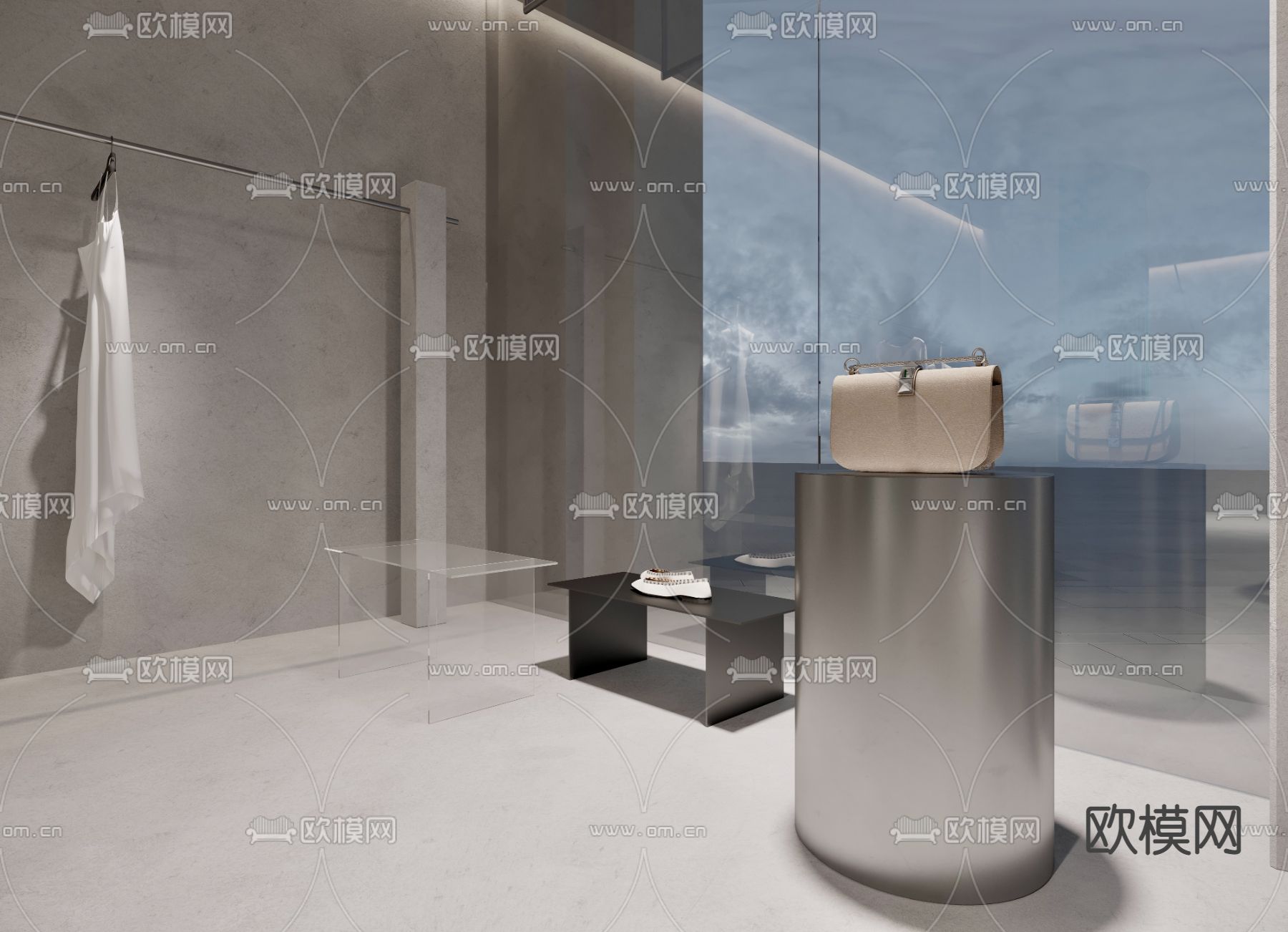 现代服装店 女装店3d模型下载（渲染图5）