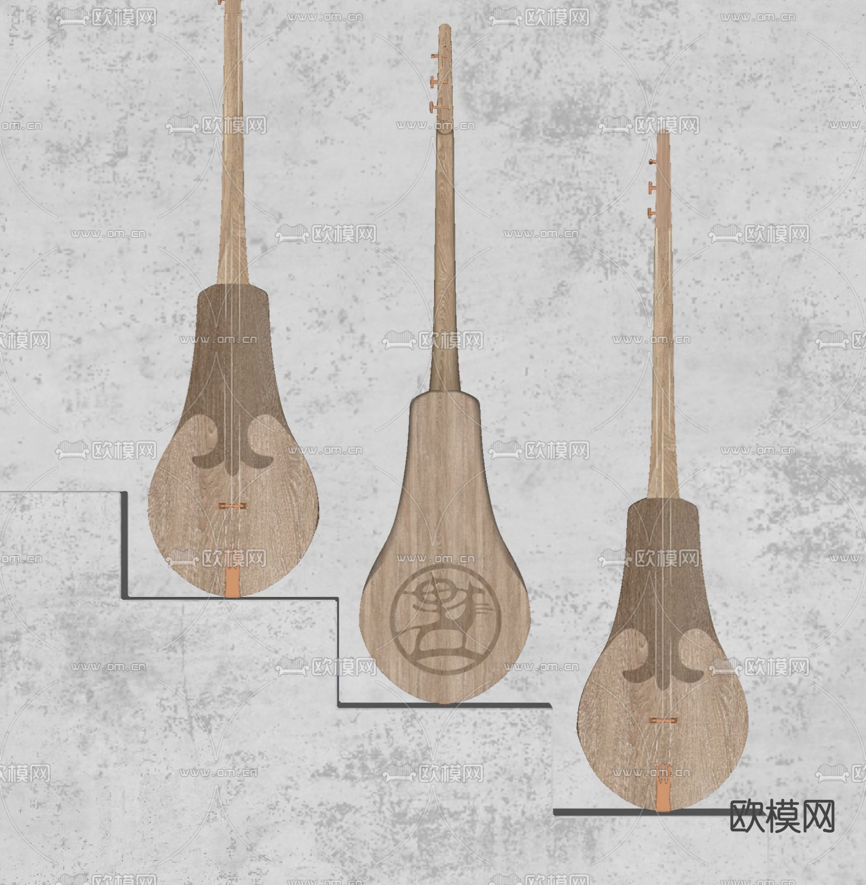 现代木琴su模型下载（渲染图2）