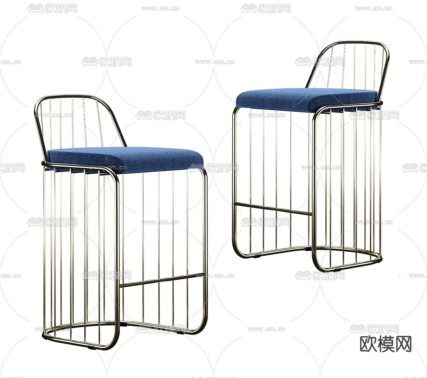 pertica 吧台椅 酒吧椅3d模型下载（渲染图1）