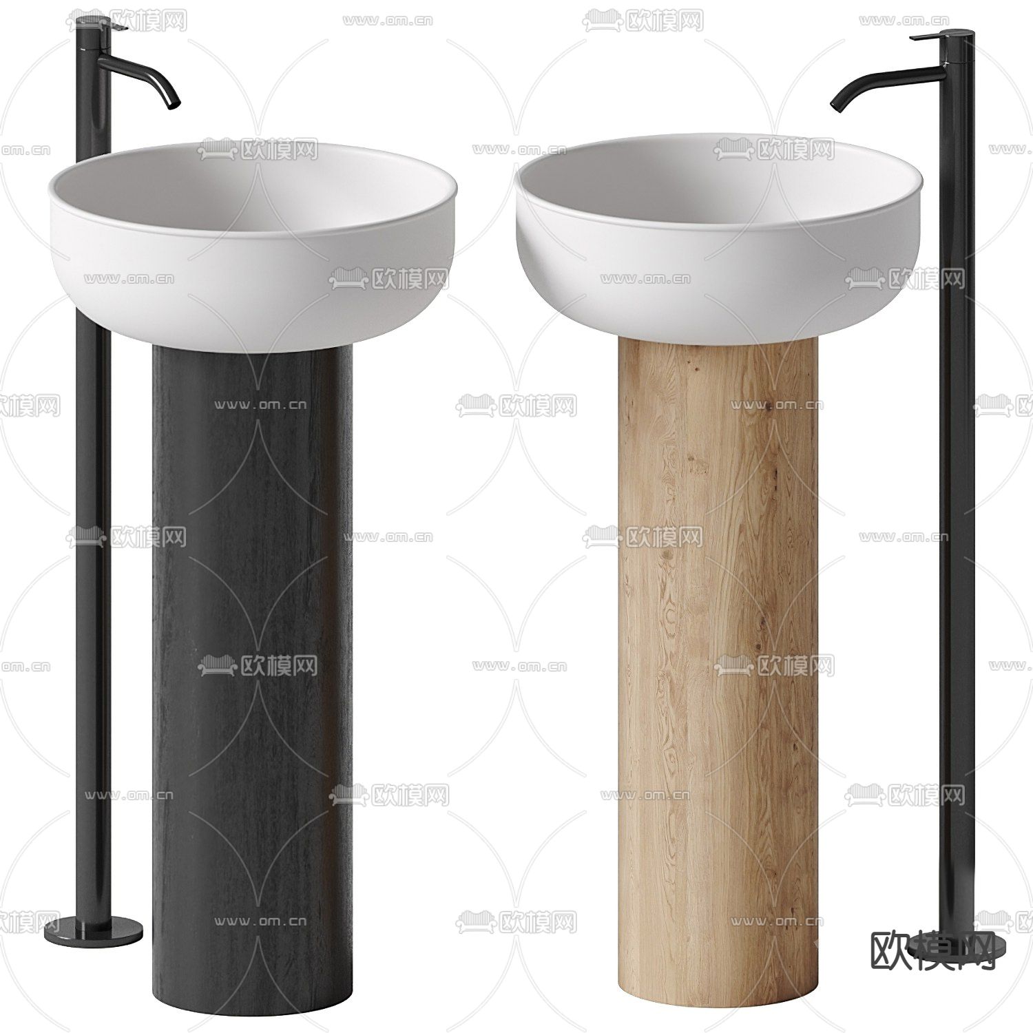 现代立体洗手台 台盆3d模型下载