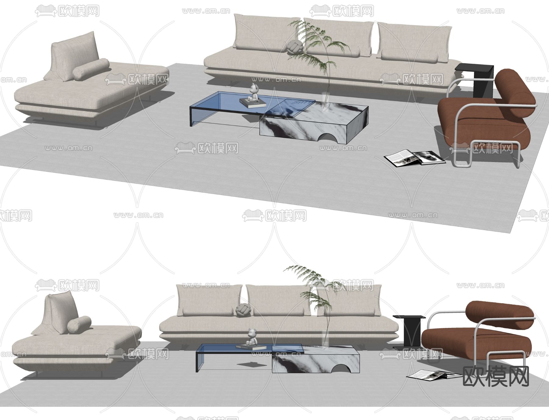 Ligne Roset 组合沙发su模型
