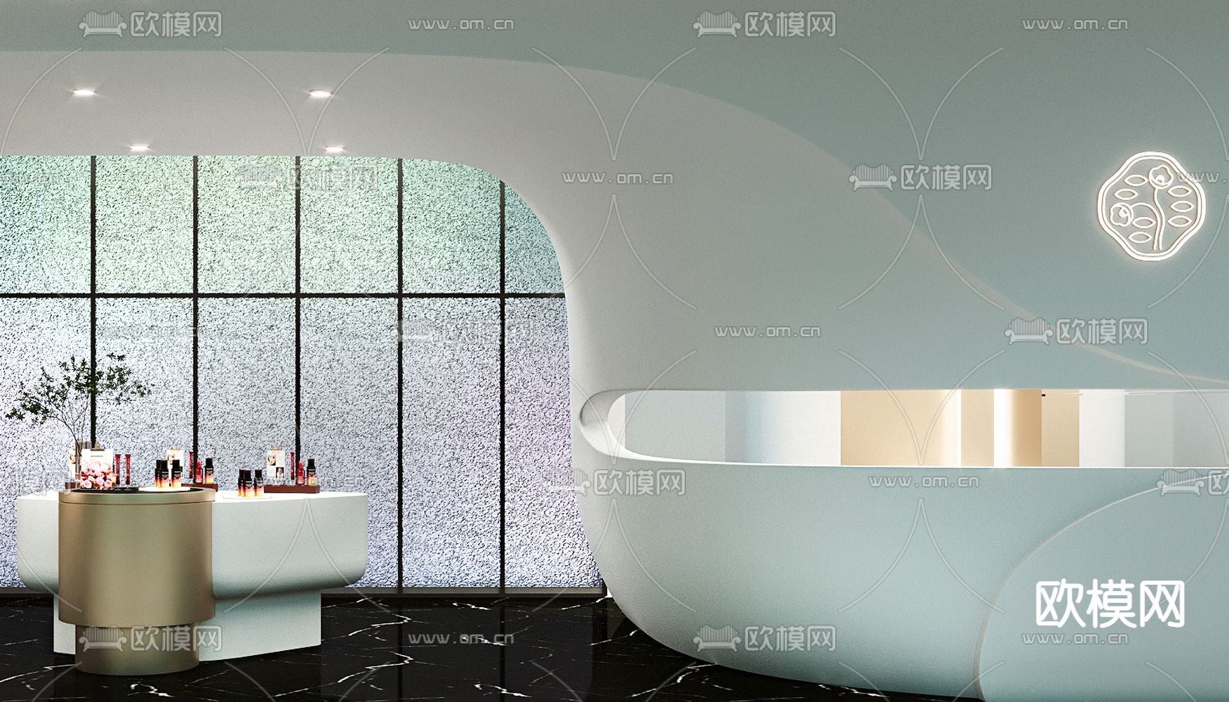 spa美容店 护肤店3d模型下载（渲染图3）