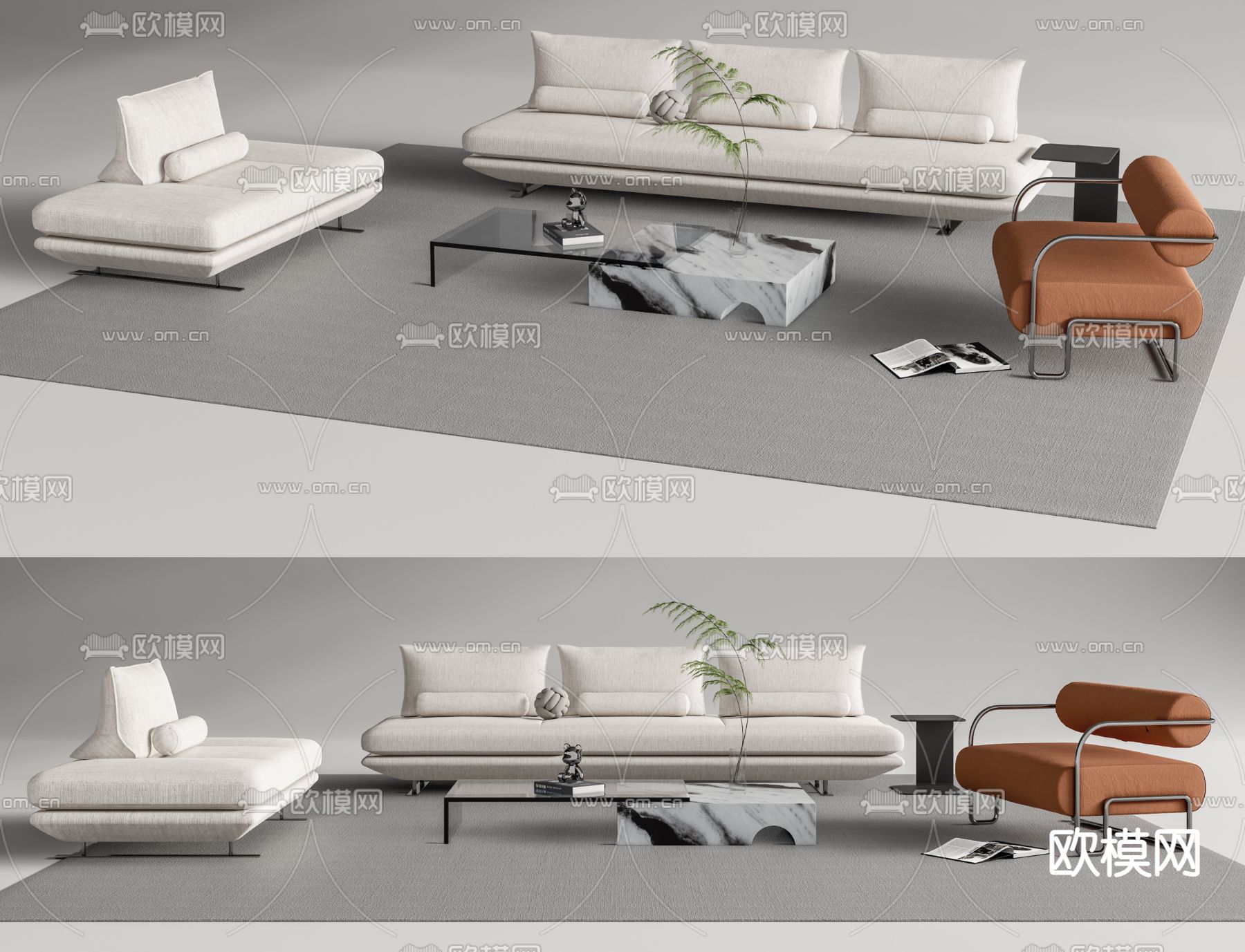 Ligne Roset 组合沙发su模型