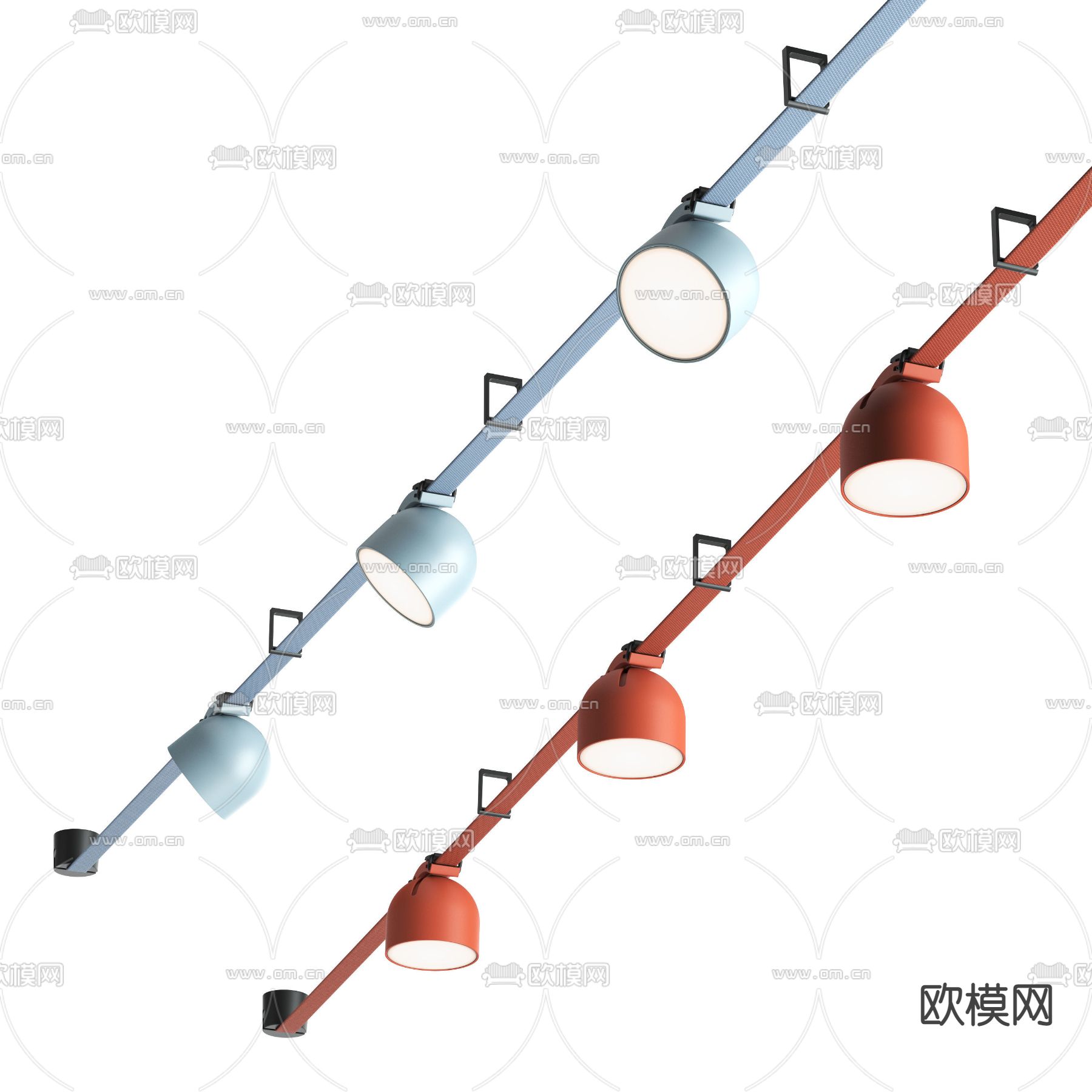 北欧筒灯 射灯3d模型下载（渲染图1）