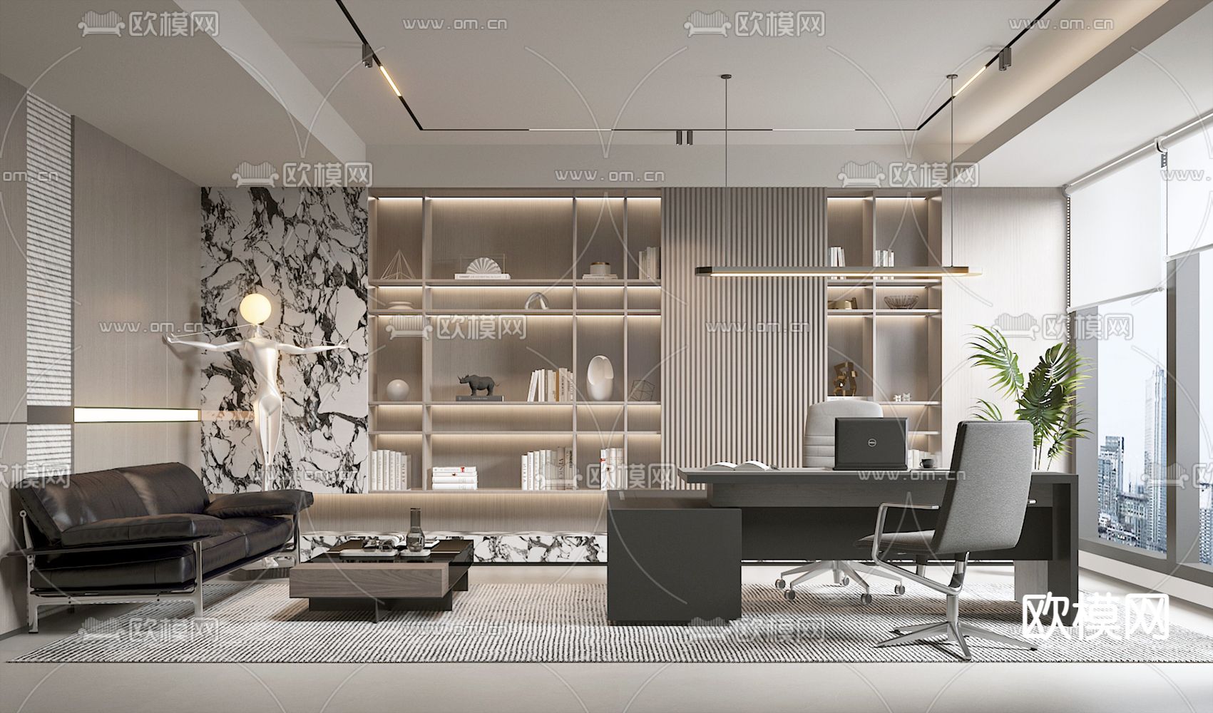 总经理室 董事长室3d模型下载