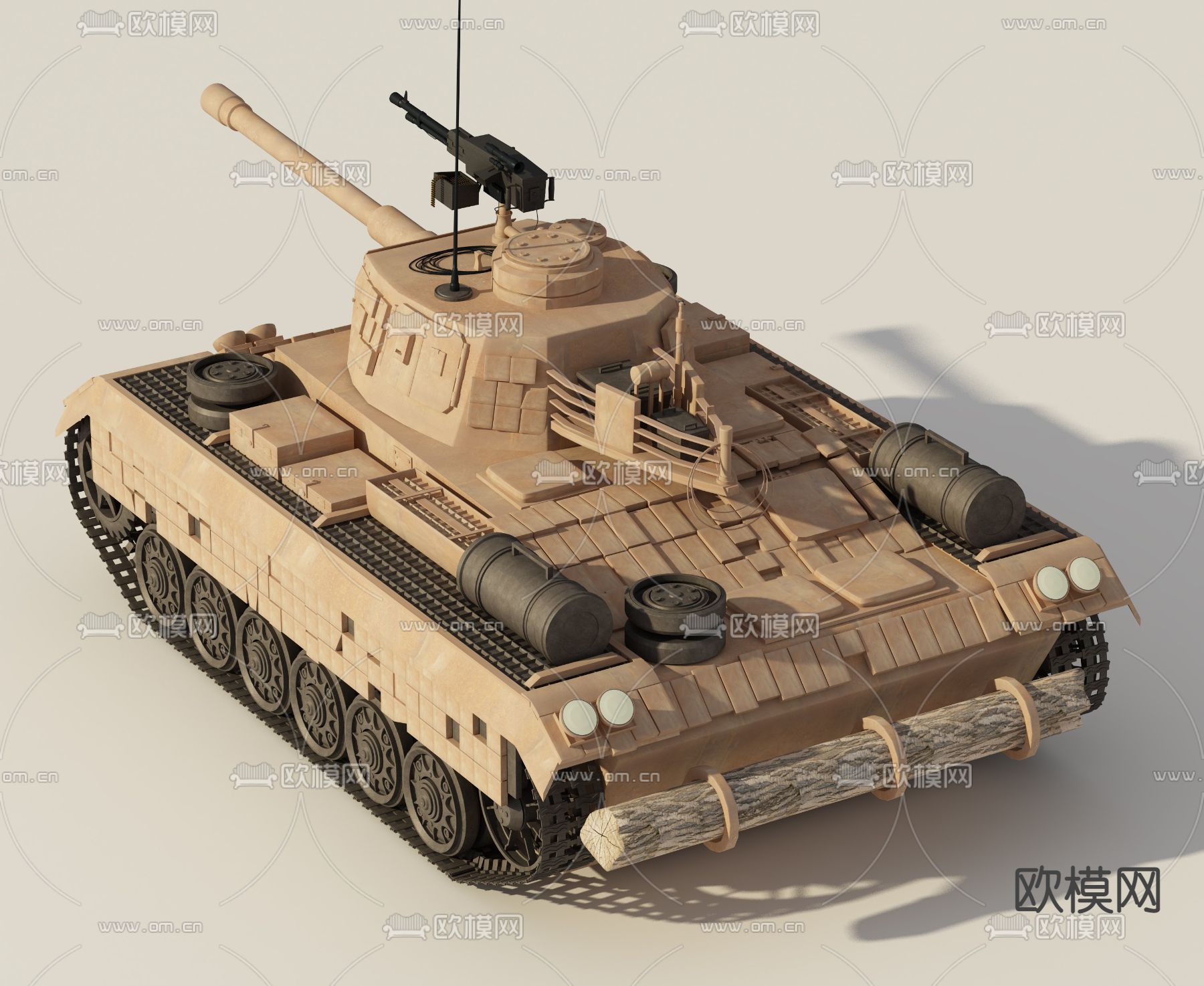 现代坦克3d模型下载（渲染图3）
