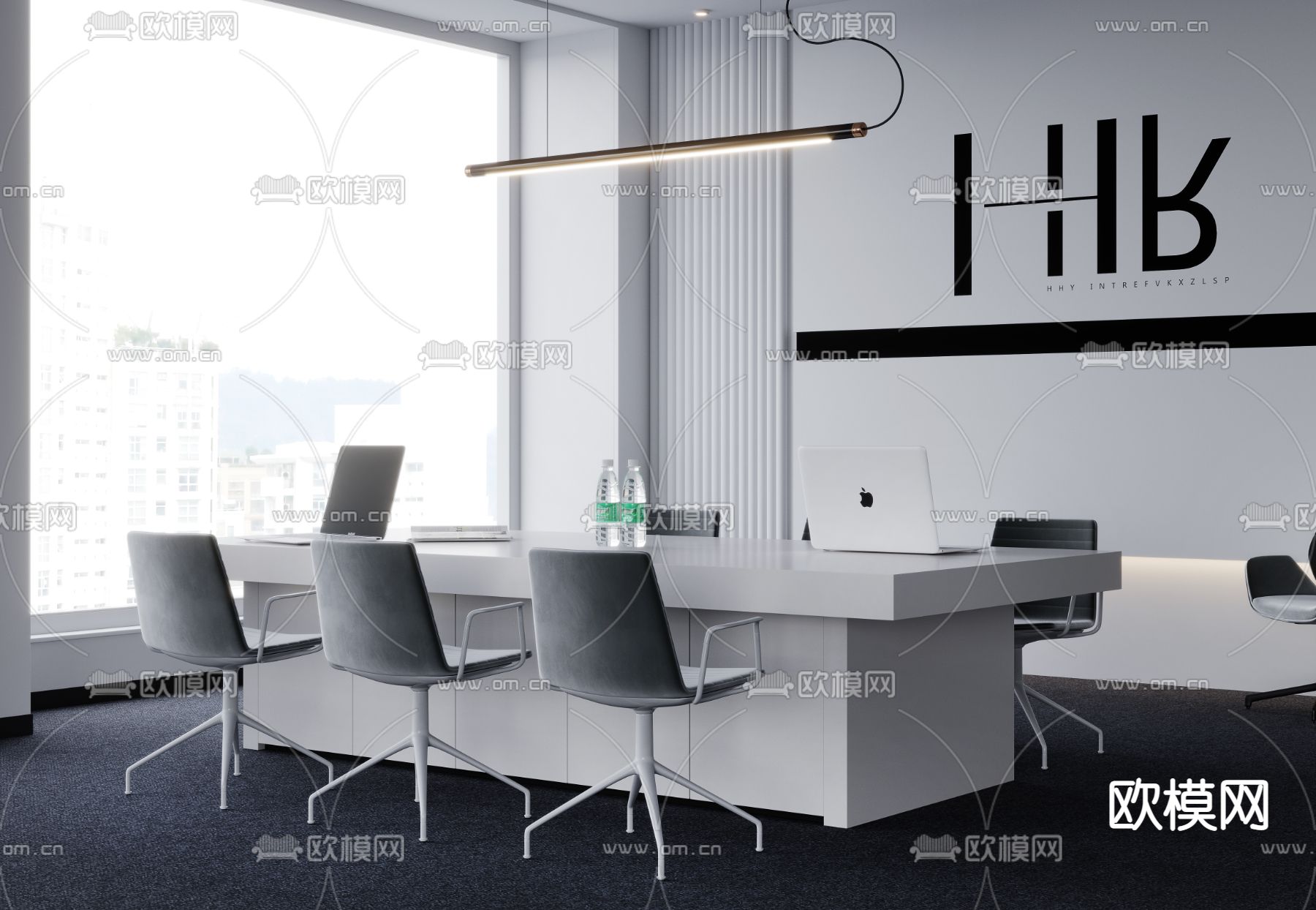 会议桌椅 会议台d模型