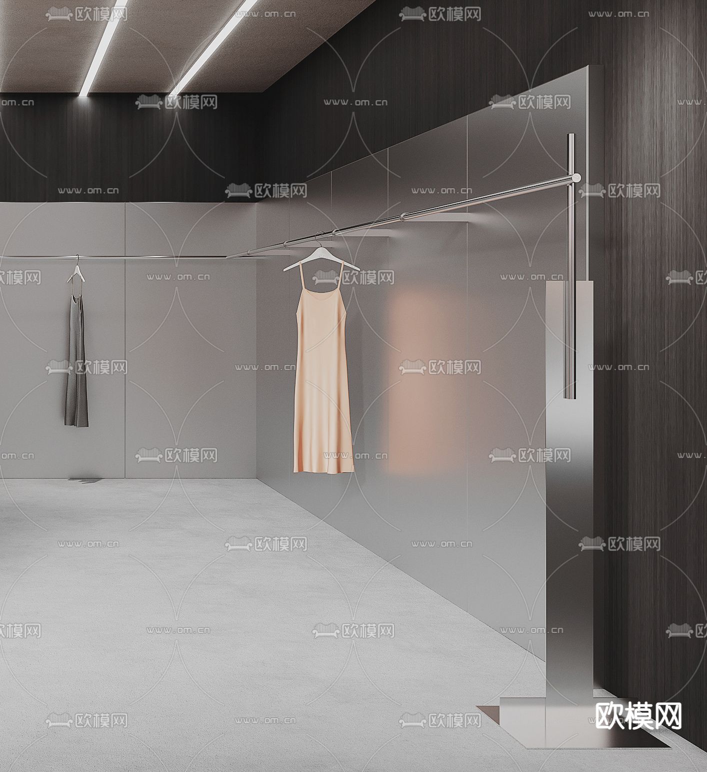 高级灰女装店 服装店3d模型下载_ID12192424_3dmax免费模型-欧模网