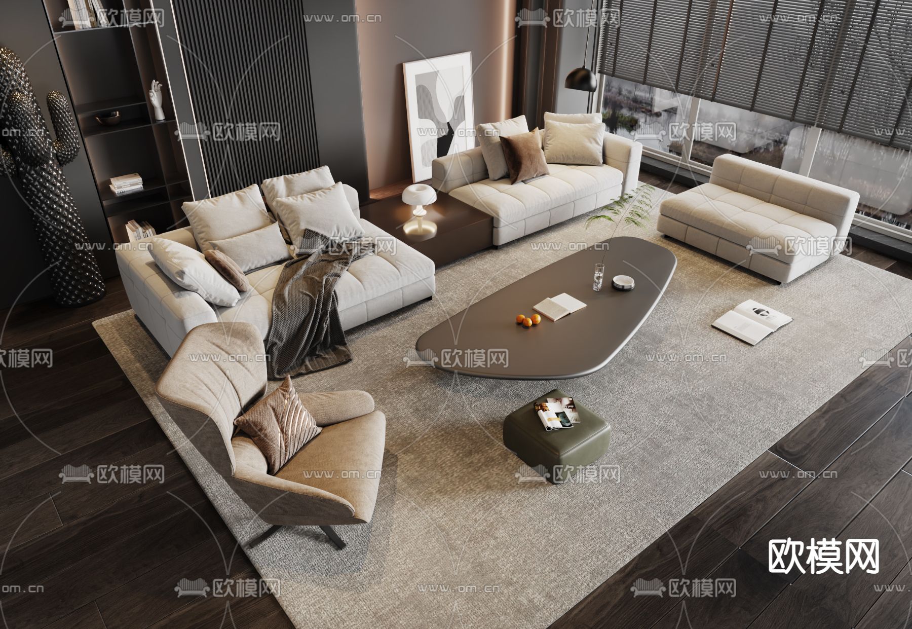 Minotti 组合沙发3d模型