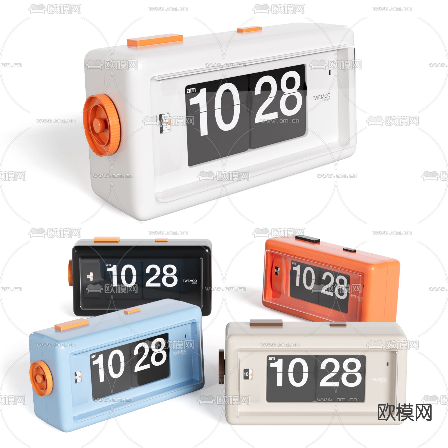 Twemco 翻页时钟 床头闹钟3d模型下载