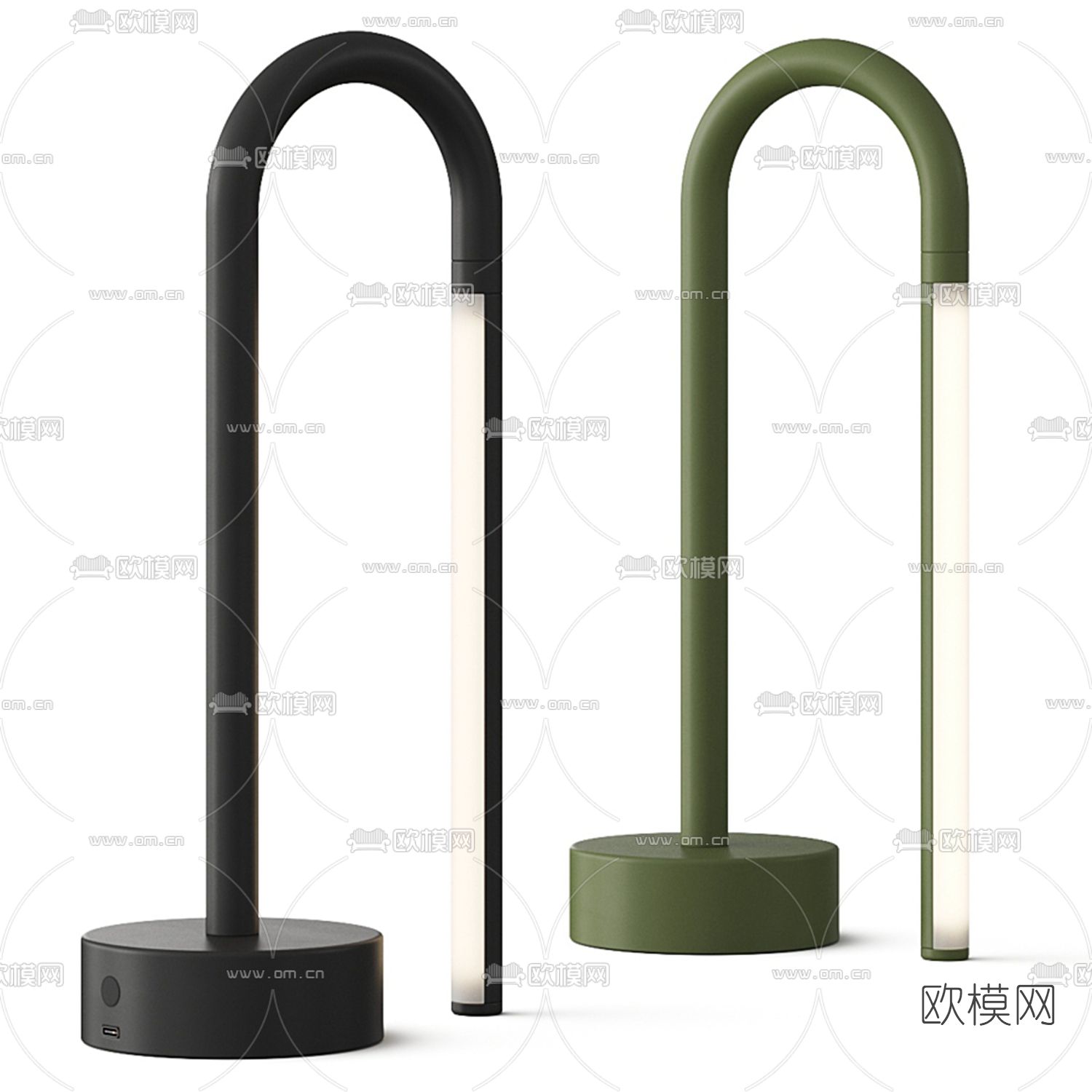 现代台灯3d模型下载（渲染图2）