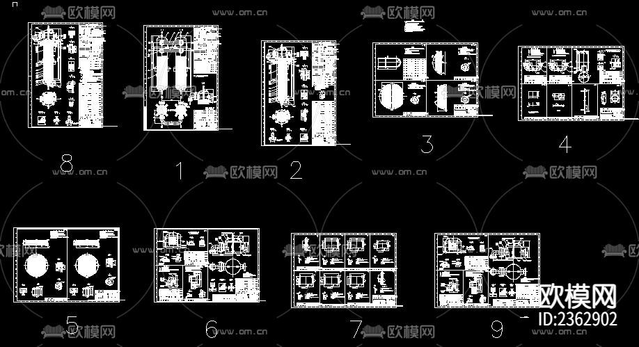 U型换热器CAD施工图下载(渲染图3)