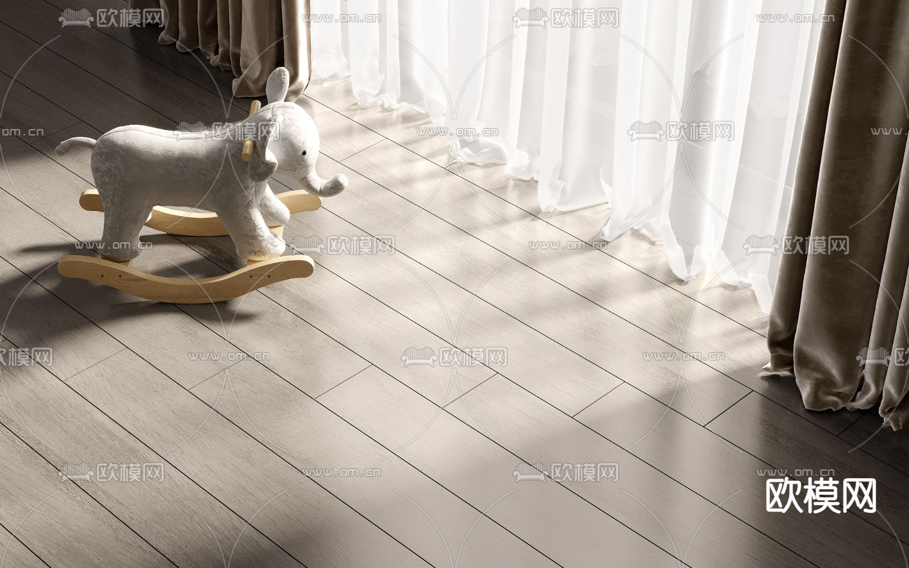 现代大象儿童摇椅3d模型下载