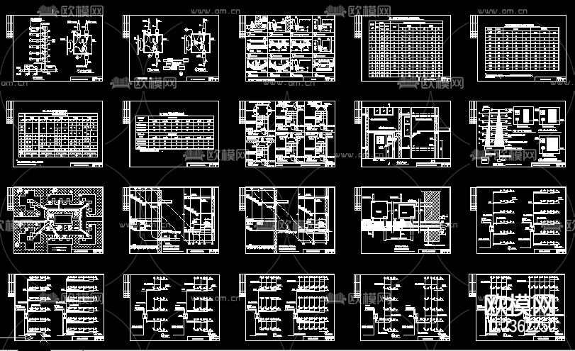 住宅建筑电气安装设计cad施工图下载（渲染图1）